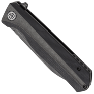 Petrified Fish PF818 Forward Black Stonewashed D2 Carbon Fiber With Black G10 PF818CDW - KNIFESTOCK