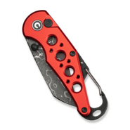 CIVIVI Red Aluminum HandleWith S/S Carabiner And Bottle OpenerDamascus BladeB - KNIFESTOCK