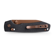 Vosteed Raccoon(Crossbar Lock) 14C28N Copper Dune Black Micarta A0539 - KNIFESTOCK