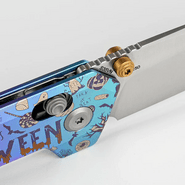 Vosteed Parallel S35VN Satin ,Halloween Spooky Purr Titanium - KNIFESTOCK