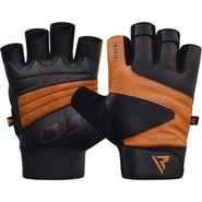 RDX GYM GLOVE LEATHER S14 TAN XXXL - KNIFESTOCK