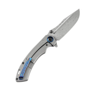 Kansept Pretatout Dmascus Stonewashed Titanium Handle K1032D1 - KNIFESTOCK