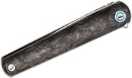 MKM FLAME manico in fibra di carbonio Marble con telaio in titanio Sandblasted BÖHLER M390 - DROP PO - KNIFESTOCK