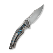 We Knife Orpheus Gray Titanium Integral Handle With Nebula Fat Carbon Fiber Inlay WE23009-4 - KNIFESTOCK