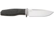 Lion Steel Feststehendes Messer M390 Klinge SCHWARZ Burlap, Ti Parierstange, Lederscheide AH BLB - KNIFESTOCK