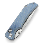 TENABLE KNIVES Eaglestrike Stonewashed Nitro-V 0.118&quot; / 3.0mm Blue Micarta T1095 - KNIFESTOCK