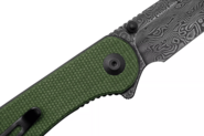 CIVIVI Elementum Green Canvas Micarta Handle Damascus Blade C18062AF-DS1 - KNIFESTOCK