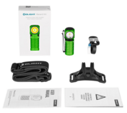 Olight Perun 2 Mini Rechargeable LED Flashlight (Lime Green) with Headlamp Headband - KNIFESTOCK