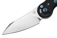 FOX knives ANARCNIDE JUPITER FOLDING KNIFE STAINLESS STEEL M390 SATIN BLD,TITANIUM+INSERT BLUE HDL F - KNIFESTOCK