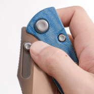 Vosteed Naga S35VN Satin Blue Norplex UltreX™ Micarta A3901 - KNIFESTOCK