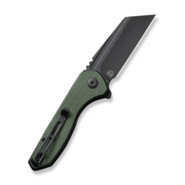 CIVIVI ExOne Green Canvas Micarta HandleBlack Stonewashed Nitro-V BladeLiner L - KNIFESTOCK