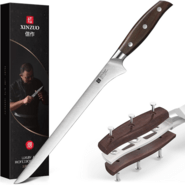 XINZUO B35 10 inch ham knife red sandalwood German 1.4116 steel - KNIFESTOCK
