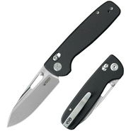 KUBEY Bluff Sandblasted Sandvik 14C28N Blade Black G10 Crossbar lock KU248F - KNIFESTOCK