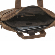 GreenBurry Vintage Leather Briefcase 15&quot; Laptop Antique brown 38x26cm - KNIFESTOCK