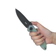KUBEY Ruckus Liner Lock Folding Knife Jade G10 Handle KU314C - KNIFESTOCK