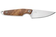 MKM MAKRO 1 – M390 SATIN DROP POINT Fixed bld, OLIVE WOOD hdl, +POCKET LEATHER SHEATH MK MA01-O - KNIFESTOCK