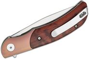 Petrified Fish PFP09 Hourglass Satin K110 Snakewood &amp; Titanium PFP09SNWO - KNIFESTOCK
