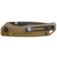 Vosteed Marten 154CM Black Stonewash Amber PEI A1607 - KNIFESTOCK