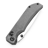 TENABLE KNIVES Eaglestrike Satin Nitro-V 0.118&quot; / 3.0mm Black Micarta T1095V1 - KNIFESTOCK
