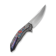 We Knife Merata Gray Titanium Handle With Nebula Fat Carbon Fiber Inlay WE22008B-2 - KNIFESTOCK