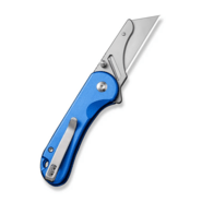 CIVIVI Elementum Utility Blue Aluminum Handle Stonewashed S/S Blade Holder Plain - KNIFESTOCK