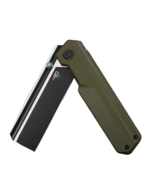 Bestech TARDIS D2 Black DLC +Satin G10 OD Green Liner Lock BG54C - KNIFESTOCK