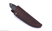 Brisa Bobtail 80-Black micarta 12C27 Flat Sheath Bobtail 80 Leather BRS-035-9961-1550 - KNIFESTOCK