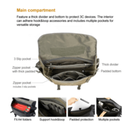 Magforce Sketch Messenger Bag L Black #6013B - KNIFESTOCK