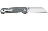 QPS Penguin V2 D2, finitura a due toni stonewash - satinata, Manico: Denim micarta QS130V - KNIFESTOCK