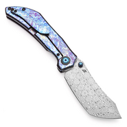 KANSEPT Tipper Damascus 0.137&#039;&#039;/3.5mm Titanium with Lightning Strike Finish K1079A3 - KNIFESTOCK
