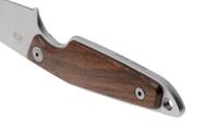 MKM MAKRO 1 – M390 SATIN DROP POINT Fixed bld, SANTOS WOOD hdl, +POCKET LEATHER SHEATH MK MA01-S - KNIFESTOCK