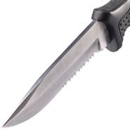 Mil-Tec COUTEAU DE CHASSE M.POIGNÉE EN CAOUTCHOUC BLANK 15386000 - KNIFESTOCK