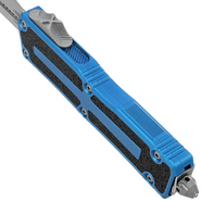 Microtech SCARAB II GEN III D/E STONEWASH FULL SERRATE BLUE 1280-12BL - KNIFESTOCK