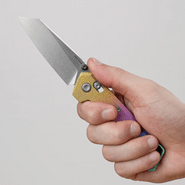Vosteed Parallel S35VN Stonewash,Iridescent Crackle Titanium - KNIFESTOCK