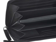 GreenBurry Leather ladies long wallet RFID &quot;Pure Black&quot; 1127-20 - KNIFESTOCK
