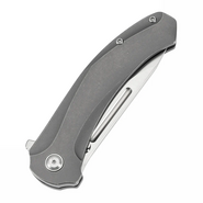 Kansept knives Hira Satin CPM S35VN Gray Anodized and Stonewashed Titanium K1090A3 - KNIFESTOCK