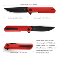 Bestechman DUNDEE D2 Red BMK01L - KNIFESTOCK