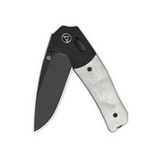 QPS Vault 14C28N, Svart stonewash, Handtag: Anodiserade aluminiumförstärkningar, G10 med - KNIFESTOCK