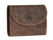 GreenBurry Leather wallet 13x9cm &quot;Vintage&quot; antique brown 1772A-25 - KNIFESTOCK