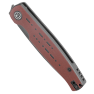 Petrified Fish PFE07 Morse Black Stonewashed 154CM Red with Black G10 PFE07RDW - KNIFESTOCK