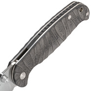 Real Steel H6 canelat negru, satin 7785 - KNIFESTOCK