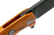 Lionsteel ROK ORANGE Aluminum knife, RotoBlock, Chemical Black blade M390 ROK A OB - KNIFESTOCK