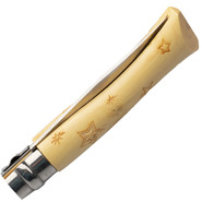 Opinel VRI N°07 Inox Nature Motív Csillagok 254235 - KNIFESTOCK