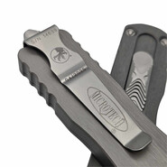 Microtech DIRAC DELTA D/E STONEWASH FULL SERRATE NATURAL CLEAR 227-12NC - KNIFESTOCK