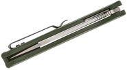 Petrified Fish PF818 Forward Satin D2 Green Micarta PF818GRMS - KNIFESTOCK