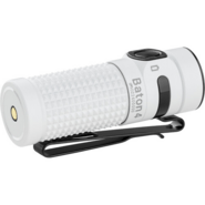 Latarka Olight Baton 4 Premium Edition z bezprzewodowym etui ładującym (biała, 1300 lumenów) - KNIFESTOCK