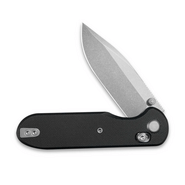 GEO Knife Ethereal Cutter SW M390 Blade Black G10 - KNIFESTOCK