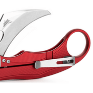LionSteel L.E.One Mid - Stone Washed M390 Red Aluminum Handle - KNIFESTOCK