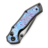 Kansept Apollo Mirror DLC CPM S35VN Blackwash Titanium, Timascus Crossbar lock K2107V5  - KNIFESTOCK
