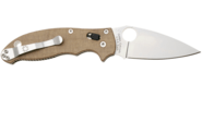 Spyderco Manix 2 Brown Canvas Micarta CPM CRU-WEAR Reveal 14 C101MPCW2 - KNIFESTOCK